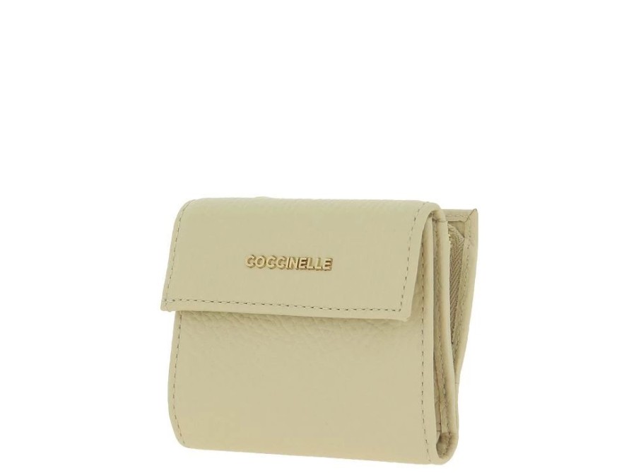 Damen Coccinelle Geldb?Rsen | Coccinelle Portemonnaie Grain Leather Metallic Soft Silk