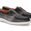 Herren Santoni Sneakers | Santoni Slipper Camoscio Grigio