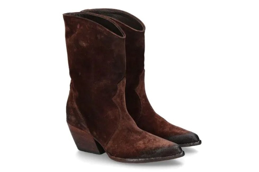 Damen Elena Iachi Stiefeletten | Elena Iachi Cowboy Boots Blues Hombre Moka Wash