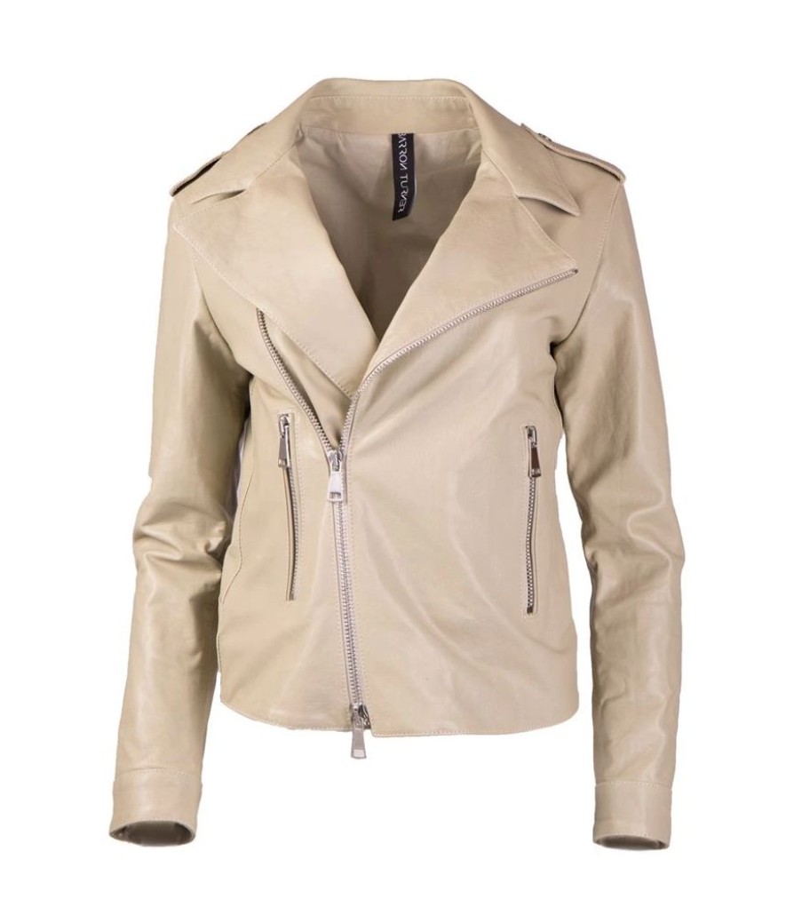 Damen Barron Turner Jacken | Barron Turner Bikerjacke Boney Dough Nappa Lavata