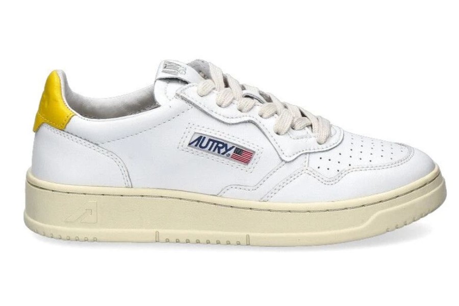 Damen Autry Sneaker | Autry Sneaker Low Woman White Yellow Ll30