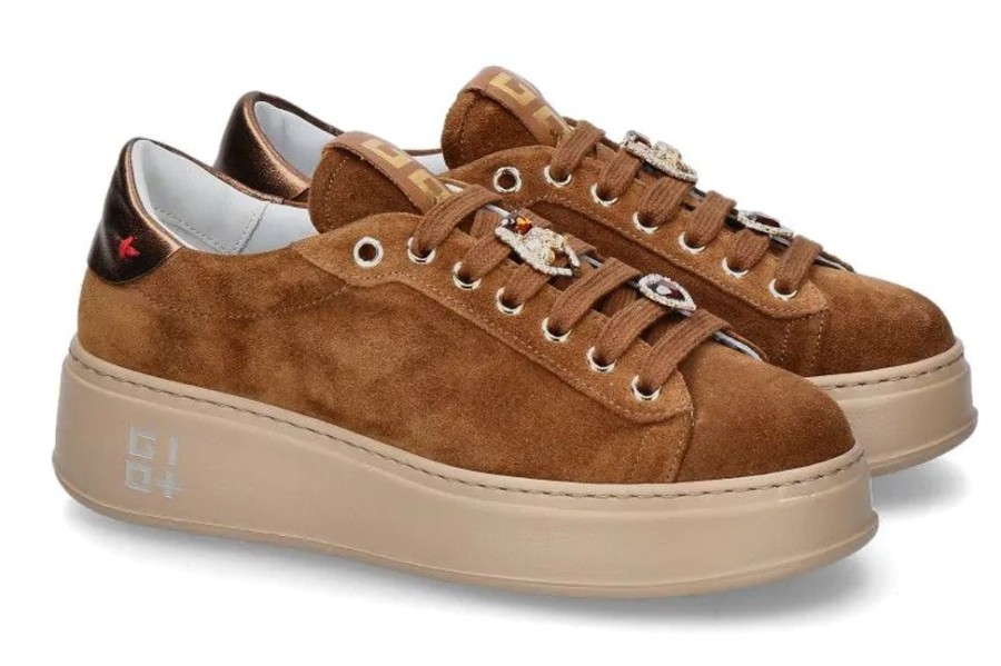 Damen Gio+ Sneaker | Gio+ Sneaker Pia102A Cuoio- Mittelbraun