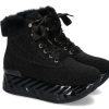 Damen Hogan Plateauschuhe | Hogan Schnu00Fcrstiefelette Maxmatelasse Mid Cut Nero (40)