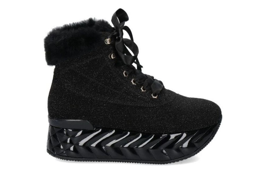 Damen Hogan Plateauschuhe | Hogan Schnu00Fcrstiefelette Maxmatelasse Mid Cut Nero (40)