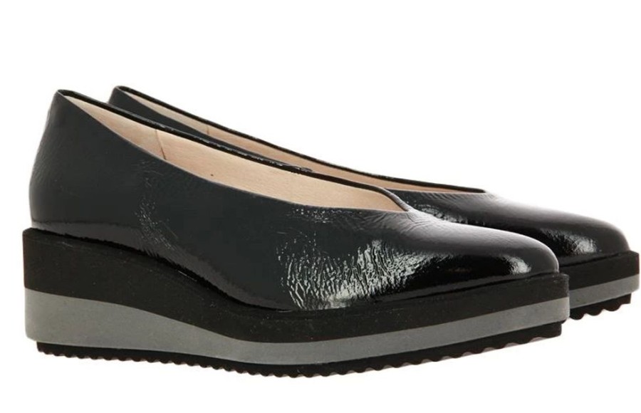 Damen Gadea Keilschuhe | Gadea Slipper Papiro Negro (40)