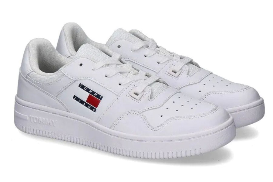 Damen Tommy Hilfiger Sneaker | Tommy Hilfiger Damen- Sneaker Retro Basket- Weiss