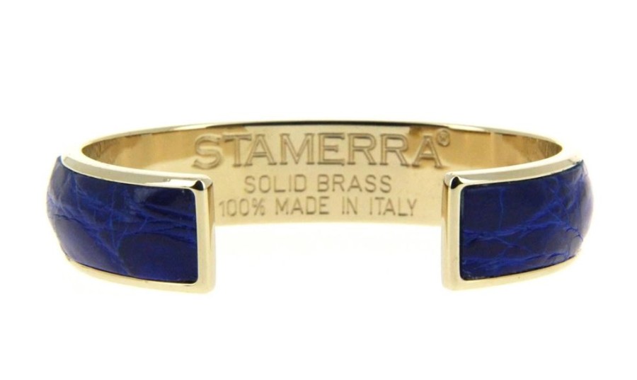 Damen Stamerra Schmuck | Stamerra Armband Vero Genuine Croco Gold Elettrico