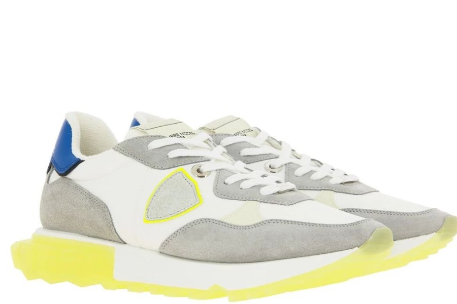 Herren Philippe Model Sneakers | Philippe Model Sneaker La Rue Low Man Mondial Pop Blanc Jaune