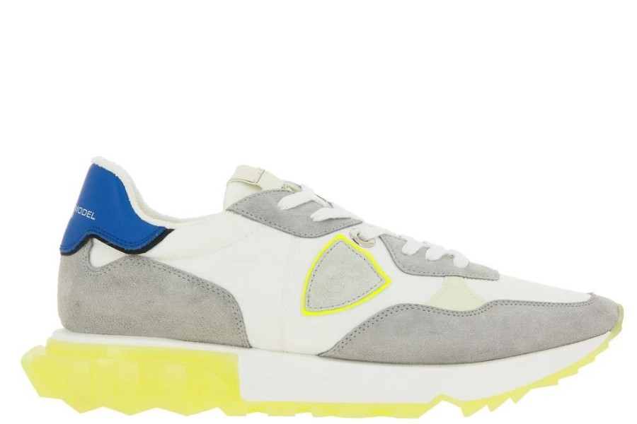 Herren Philippe Model Sneakers | Philippe Model Sneaker La Rue Low Man Mondial Pop Blanc Jaune