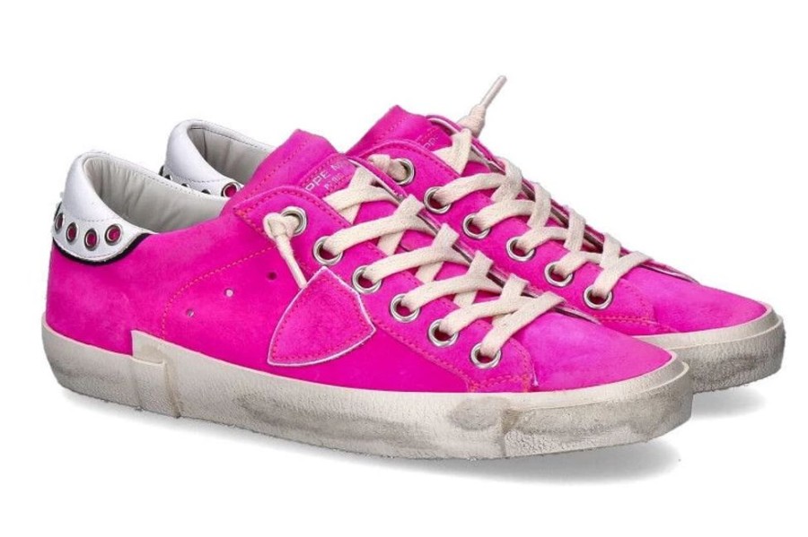 Damen Philippe Model Sneaker | Philippe Model Sneaker Paris Gipsy Daim Fucsia