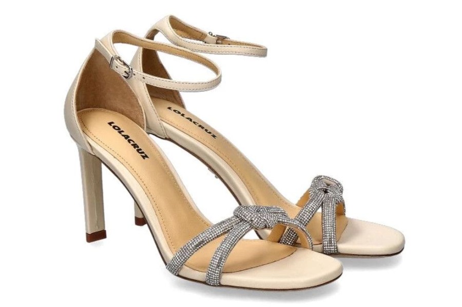 Damen Lola Cruz Sandalen | Lola Cruz Sandalette Mamola Off White