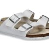 Herren Birkenstock Hausschuhe | Birkenstock Pantolette Arizona Normal Birko-Flor Weiss (38)