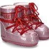 Damen Moon Boot Warmfutter | Moon Boot Snowboot Icon Low Glitter- Pink