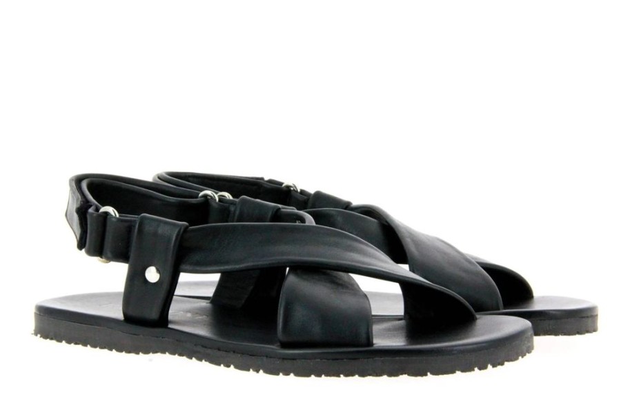 Herren Emozioni Offene Schuhe | Emozioni Sandale Black M5478