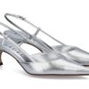 Damen Casadei Pumps | Casadei Slingpumps Flash Argento Pellame