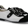 Damen Mania Sneaker | Mania Klettsneaker Julina Perforato Bianco Nero