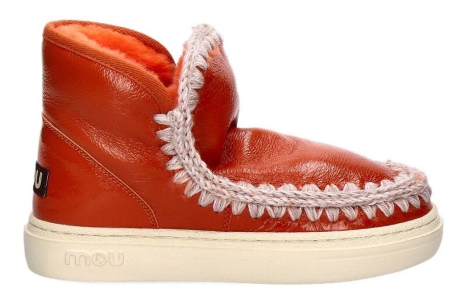 Damen mou Warmfutter | Mou Boots Sneaker Eskimo Patent Orange