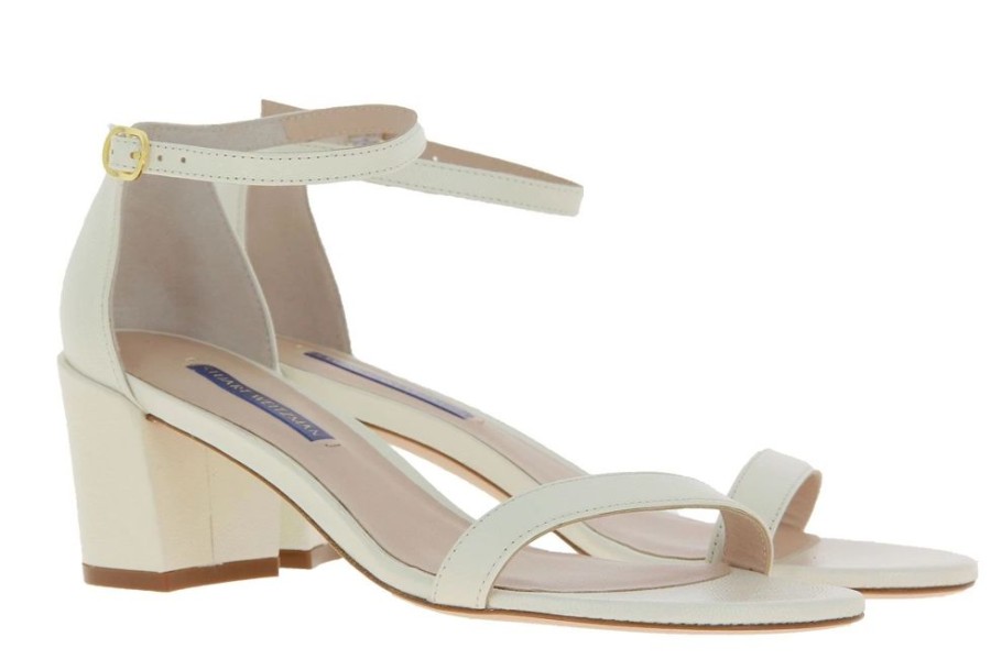 Damen Stuart Weitzman Sandalen | Stuart Weitzman Sandale Simple Cream Caviar Patent (39)