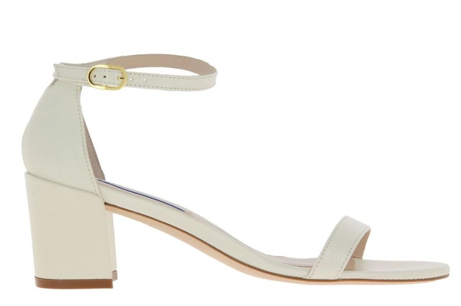 Damen Stuart Weitzman Sandalen | Stuart Weitzman Sandale Simple Cream Caviar Patent (39)