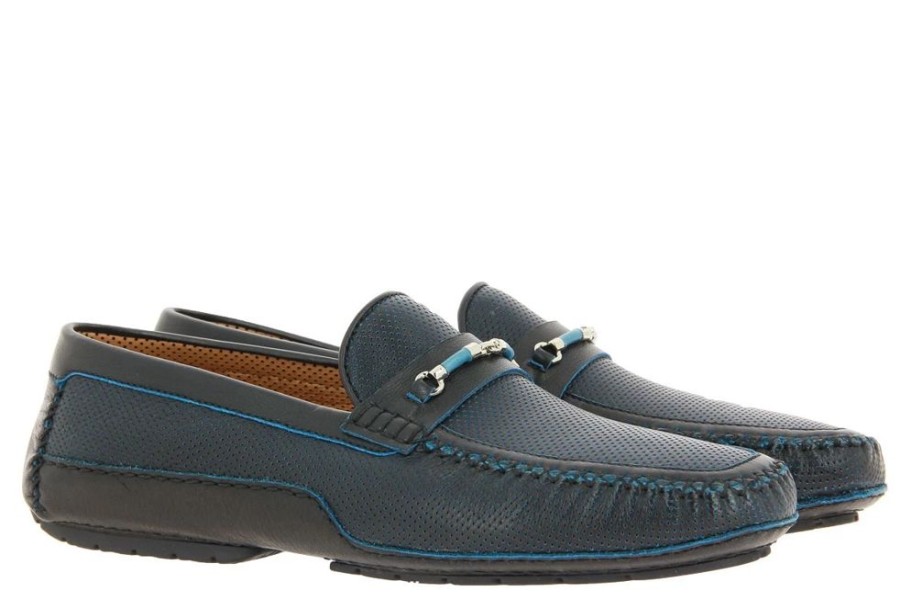 Herren Moreschi Mokassins | Moreschi Mokassin Urano Blu Scuro