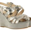 Damen Unisa Sandalen | Unisa Keilsandale Muan Silver Suede Grey (38)