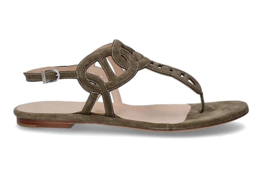 Damen Unu00fctzer Sandalen | Unu00Fctzer Sandale Velour Khaki