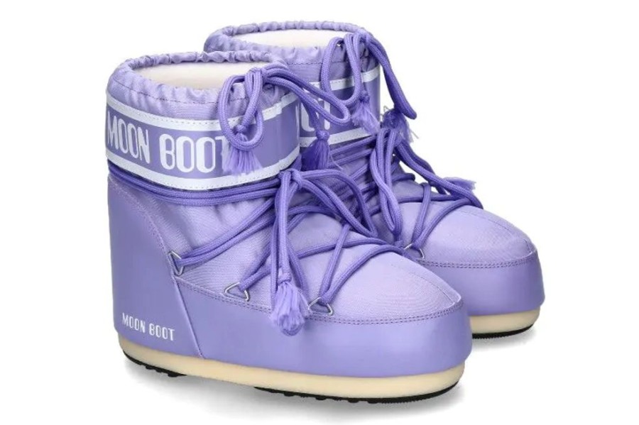 Damen Moon Boot Booties | Moon Boot Snowboot Icon Nylon Low- Lilac