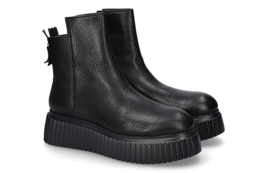 Damen AGL Attilio Giusti Leombruni Plateauschuhe | Agl Attilio Giusti Leombruni Boots Mally Nappa Nero