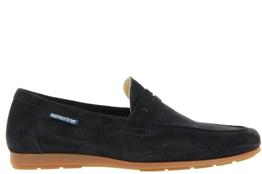 Herren Mephisto Mokassins | Mephisto Slipper Alexis Velours Blue