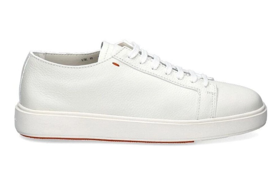 Herren Santoni Sneakers | Santoni Sneaker Leather White