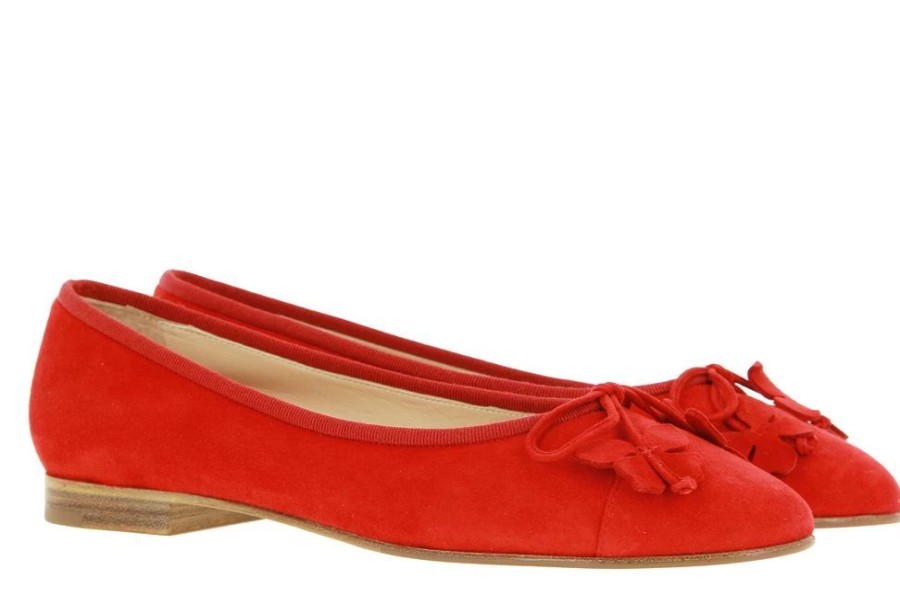 Damen Unu00fctzer Ballerinas | Unu00Fctzer Ballerina Farfalla Camoscio Rosso