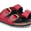 Damen Birkenstock Pantoletten | Birkenstock Pantolette Arizona Big Buckle Rivet Logo Maroon