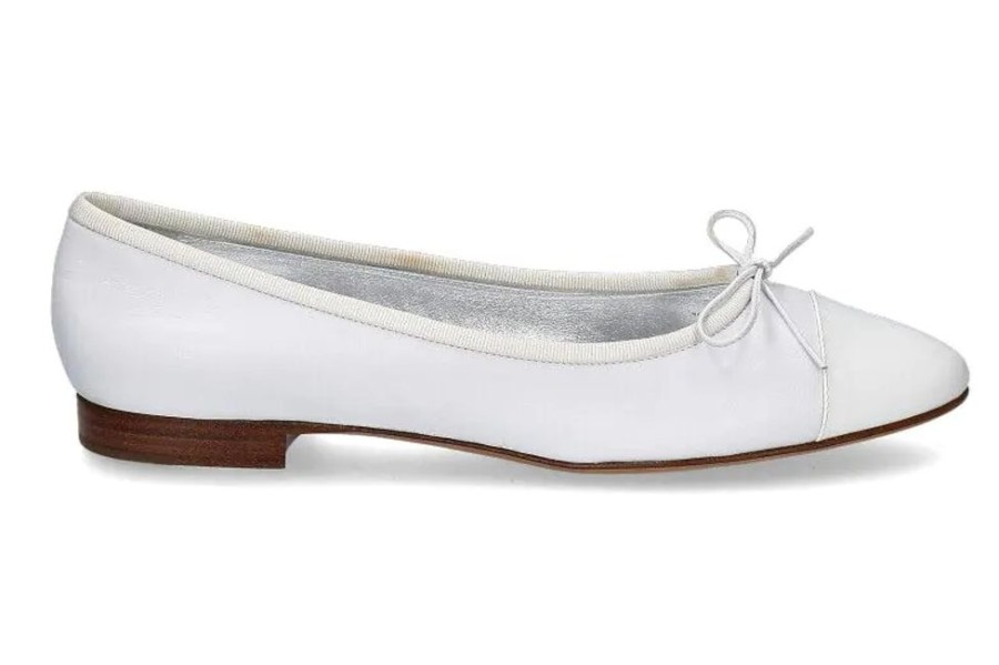 Damen Unu00fctzer Ballerinas | Unu00Fctzer Ballerina Nappa Bianca / Vern. Bianca (38)