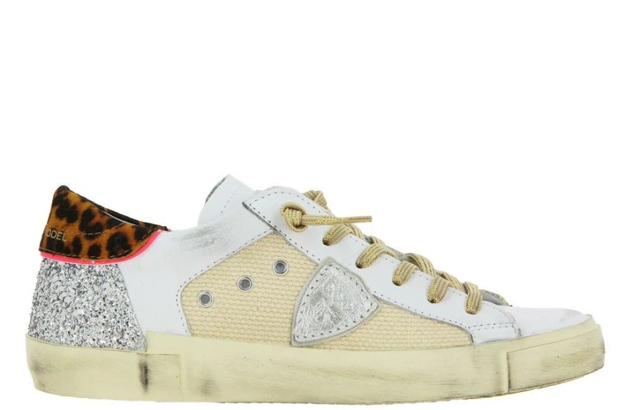 Damen Philippe Model Sneaker | Philippe Model Sneaker Animalier Raseau Beige Fucsia