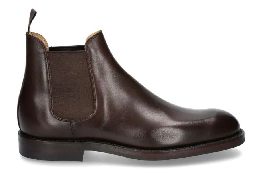 Herren Crockett & Jones Stiefeletten / Stiefel | Crockett & Jones Boot Chelsea 5 Wax Calf- Dunkelbraun