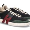 Herren Hogan Sneakers | Hogan Herren- Sneaker 3R Allacciato- Gru00Fcn/ Schwarz/ Dunkelblau