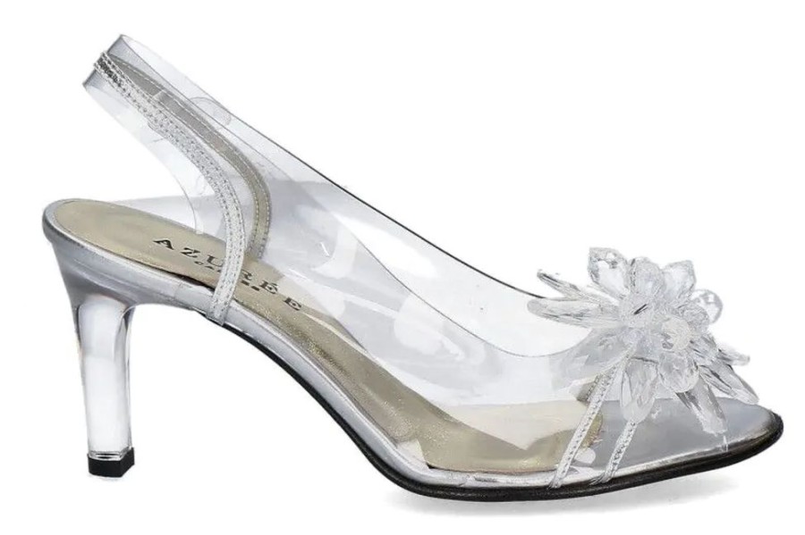 Damen Azuru00e9e Cannes Sandalen | Azuree Cannes Sandale Macada Metal Argent Motif Cristal (40U00Bd)