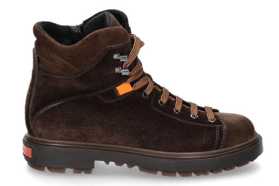 Herren Santoni Stiefeletten / Stiefel | Santoni Stiefelette Camoscio Dark Brown