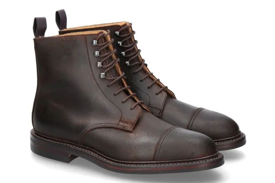 Herren Crockett & Jones Stiefeletten / Stiefel | Crockett & Jones Derby- Stiefel Coniston Rough- Out Suede- Dunkelbraun