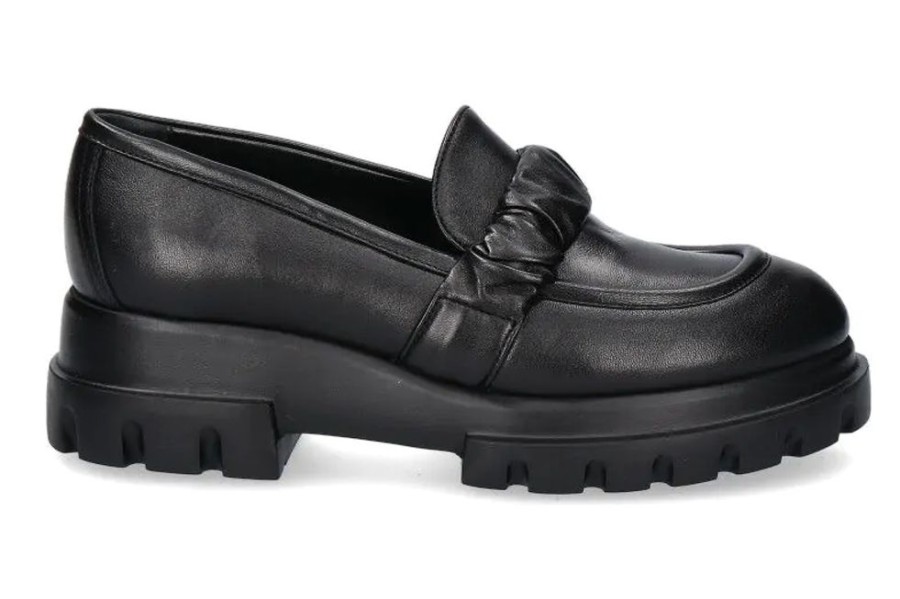 Damen AGL Attilio Giusti Leombruni Slipper | Agl Attilio Giusti Leombruni Chunky Loafer Celeste Nero