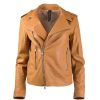 Damen Barron Turner Jacken | Barron Turner Bikerjacke Boney Haselnut Nappa Lavata