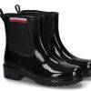 Damen Tommy Hilfiger Stiefeletten | Tommy Hilfiger Damen Gummistiefel Corporate Elastic Rainboot Black