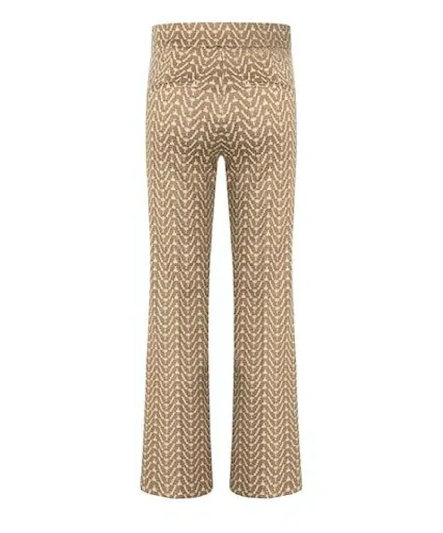 Damen Cambio Hosen | Cambio Hose Faith V Line Wave Jacquard -Golden Lurex