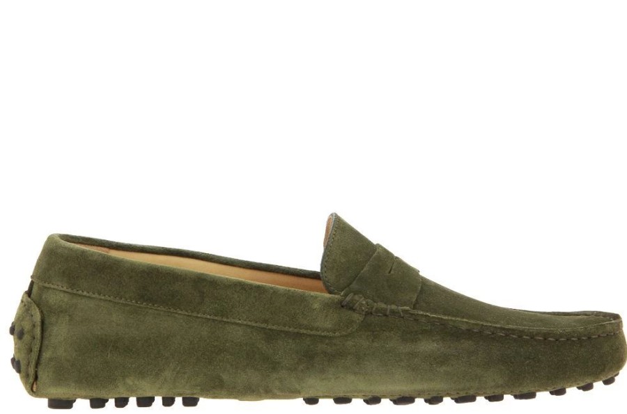 Herren ScarpaRossa Mokassins | Scarparossa Slipper Gomera Velour Muschio