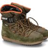 Damen Moon Boot Warmfutter | Moon Boot Snowboots Soft Laces Suede Army Green Orange