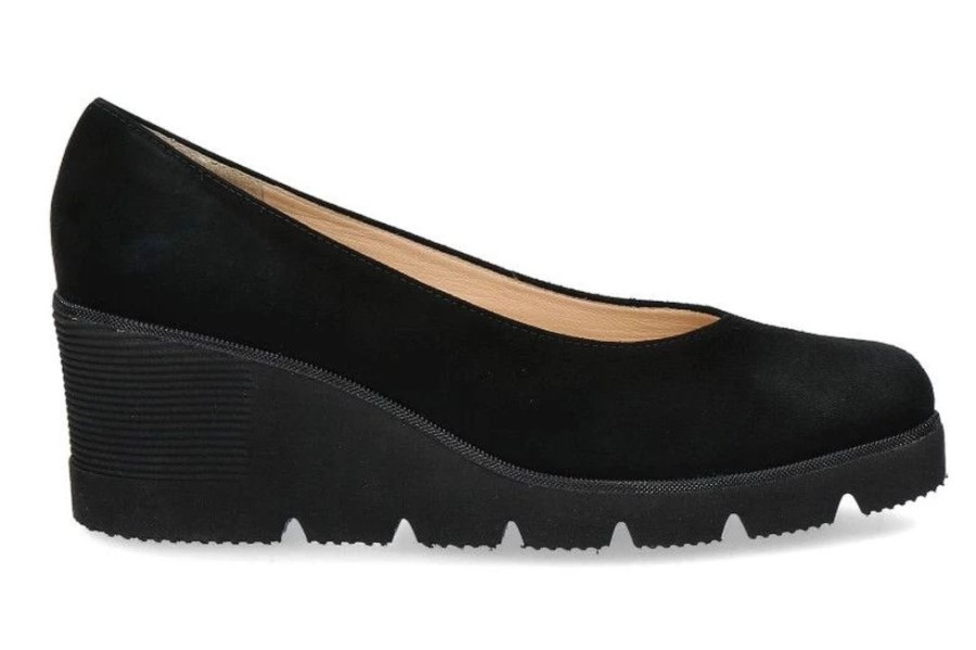 Damen Brunate Keilschuhe | Brunate Keilslipper Neon Camoscio Nero (37U00Bd)