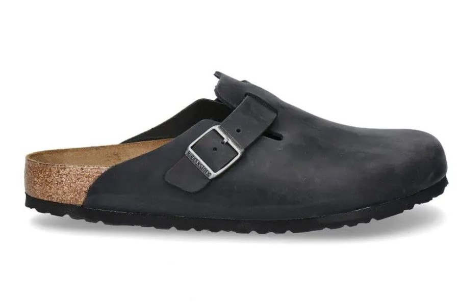 Herren Birkenstock Hausschuhe | Birkenstock Clogs Boston Normal Black