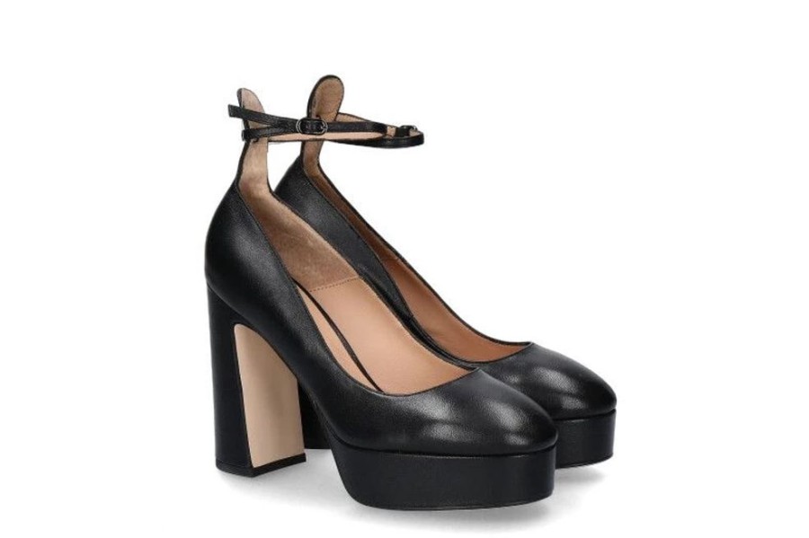 Damen Lola Cruz Plateauschuhe | Lola Cruz Plateaupumps Nappa Negro