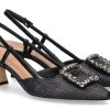 Damen Roberto Festa Pumps | Roberto Festa Slingpumps Stefi Raffia Nero Nappa Nero