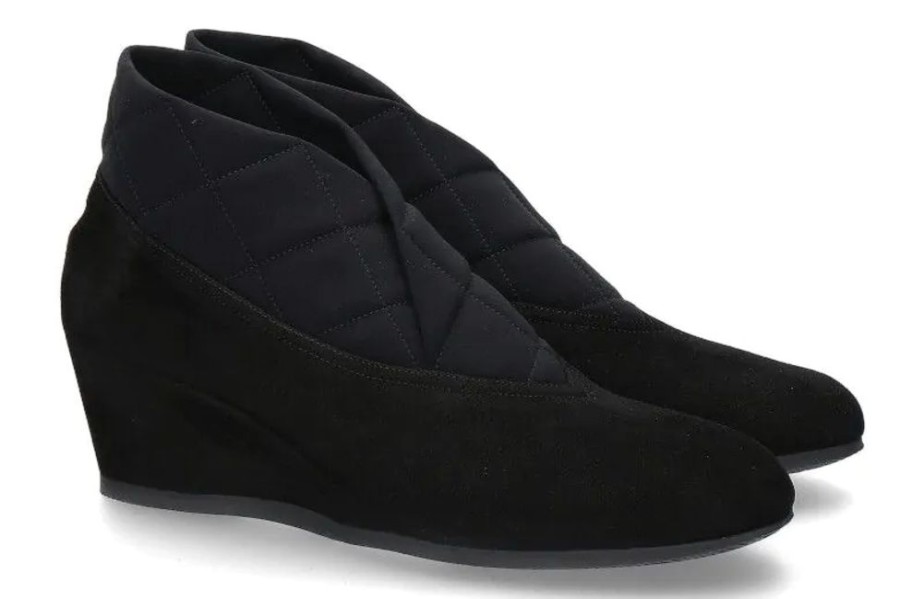 Damen Thierry Rabotin Keilschuhe | Thierry Rabotin Keilstiefelette Trillo Camoscio Nero (36U00Bd)